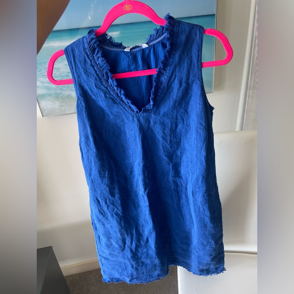Women’s TOMMY BAHAMA Blue Dress 💙 gorgeous bright color canvas Size X/S